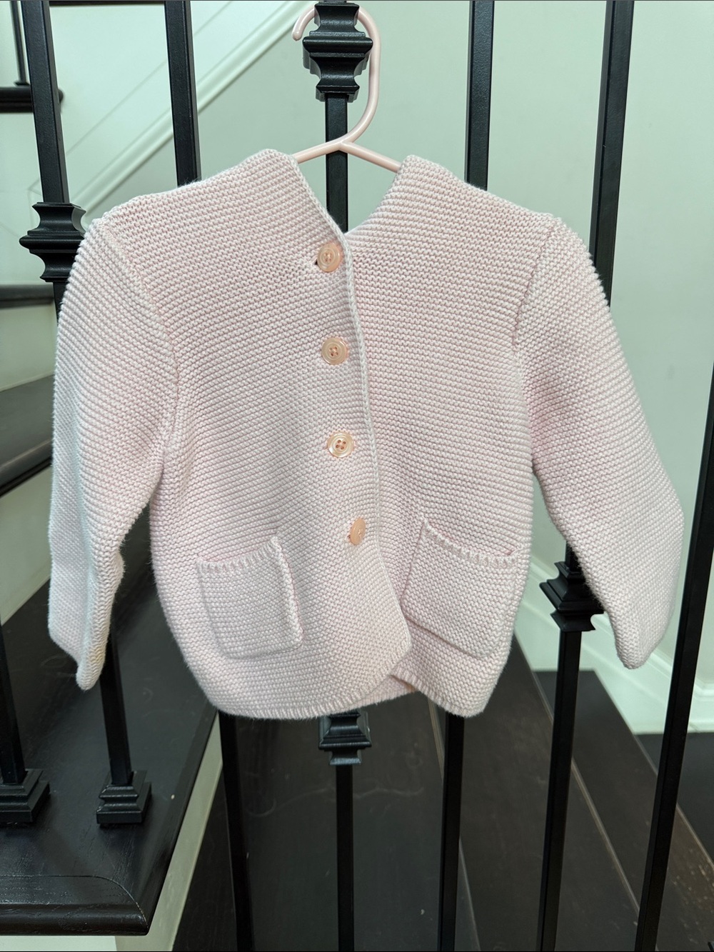 GAP Light Pink Knit Button-Front Kids Cardigan never worn